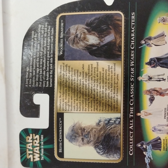 Vintage Star Wars Hoth Chewbacca W/ Bowcaster Rifle. The Power of the Force 1998 - Picture 4 of 6